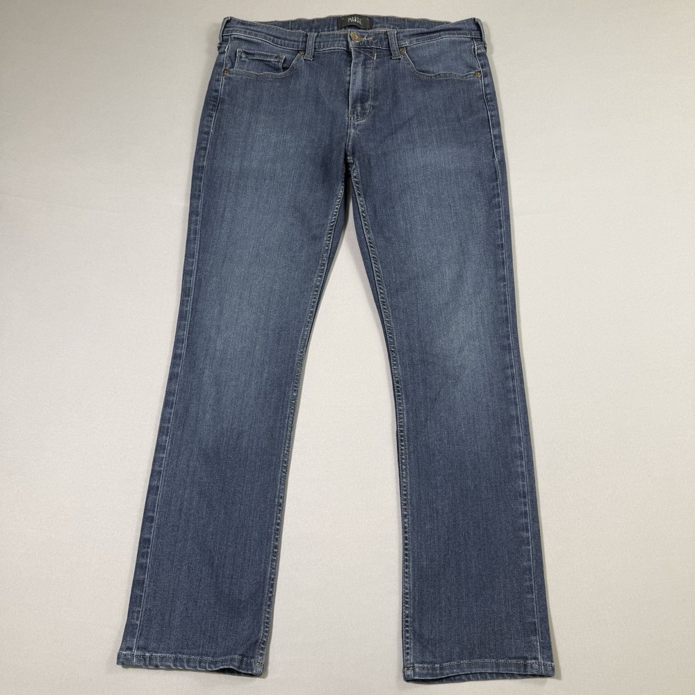 Paige Jeans Mens 31x28 Blue Federal Stretch Inkwell Dark‎ Wash Denim Preppy Slim
